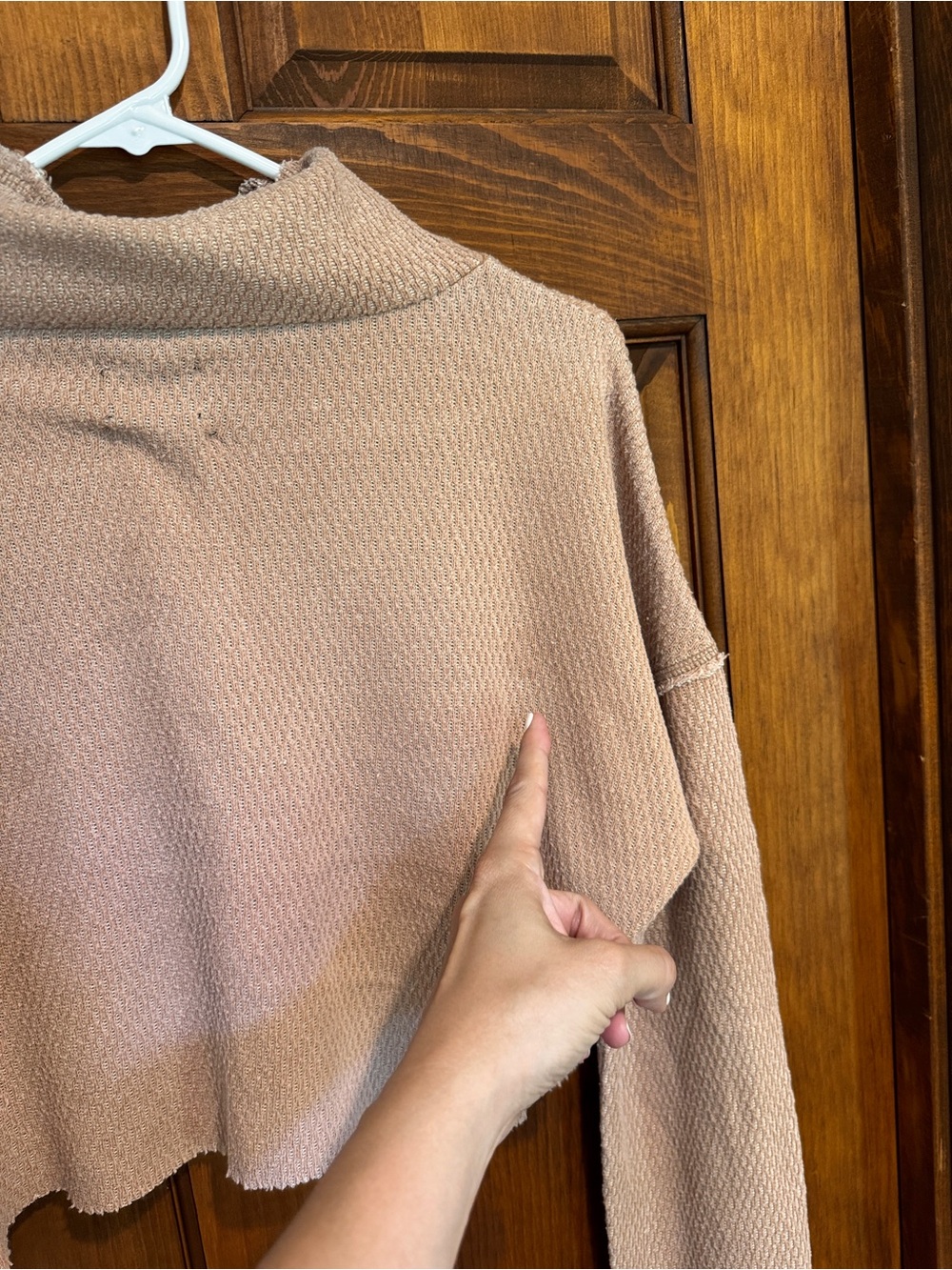 Urban Outfitters Cropped Cowl Neck Sweater - Taupe - Picture 9 of 9